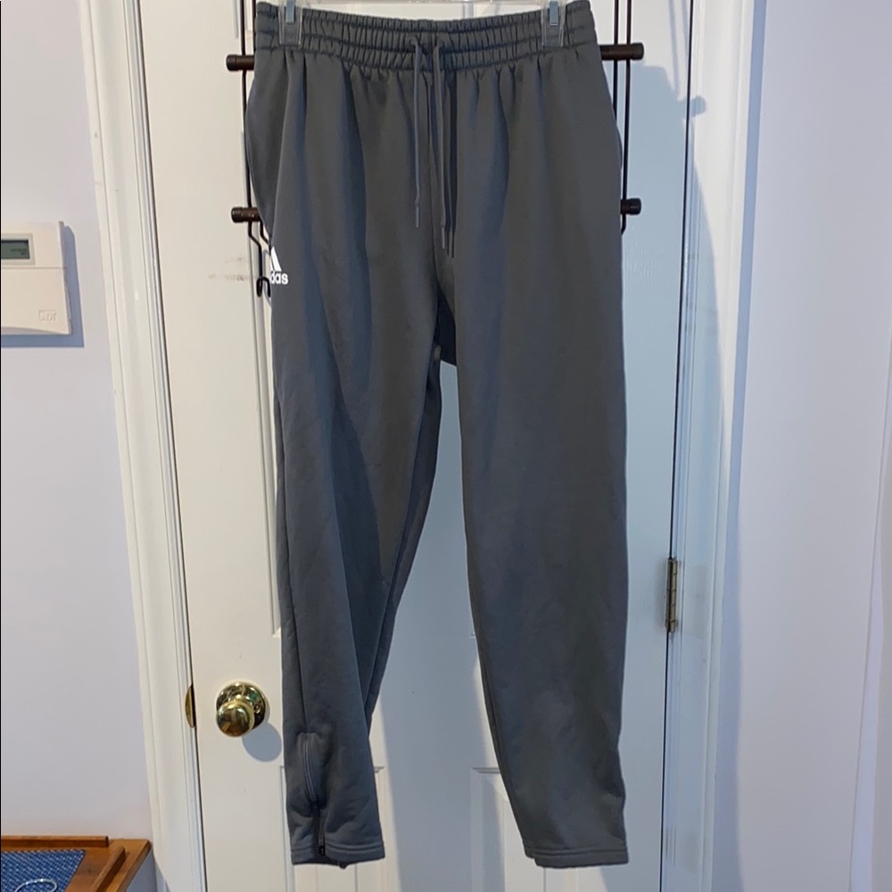 NC State warm-up pants, ankle zip, EUC